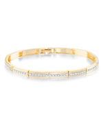 Load image into Gallery viewer, 18K Yellow Gold over Sterling Silver_Diamond_Fascination_Diamond_Accent_Sterling_Silver_Bold_Line_Bracelet_-_iHeart_Jewels-3087432_I_Heart_1