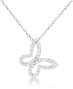 Load image into Gallery viewer, Platinum over Sterling Silver_Diamond Fascination® Diamond Accent Sterling Silver Butterfly Pendant - iHeart Jewels_I_Heart_2
