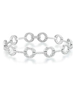 Cargar imagen en el visor de la galería, Platinum over Sterling Silver_Diamond Fascination® Diamond Accent Sterling Silver Circle Stations Bracelet - iHeart Jewels_I_Heart_2