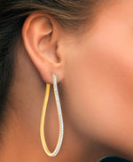 Load image into Gallery viewer, 18K Yellow Gold over Sterling Silver_Diamond Fascination® Diamond Accent Sterling Silver Large Wave Hoop Earrings - iHeart Jewels_I_Heart_1