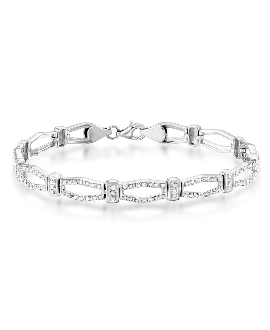 Platinum over Sterling Silver_Diamond Fascination® Diamond Accent Sterling Silver Marquise Link Bracelet - iHeart Jewels_I_Heart_2