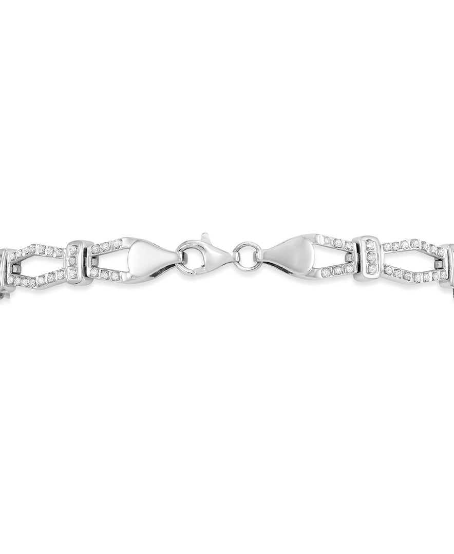 Platinum over Sterling Silver_Diamond Fascination® Diamond Accent Sterling Silver Marquise Link Bracelet - iHeart Jewels_I_Heart_2