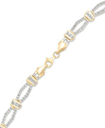 Load image into Gallery viewer, 18K Yellow Gold over Sterling Silver_Diamond Fascination® Diamond Accent Sterling Silver Marquise Link Necklace - iHeart Jewels_I_Heart_1