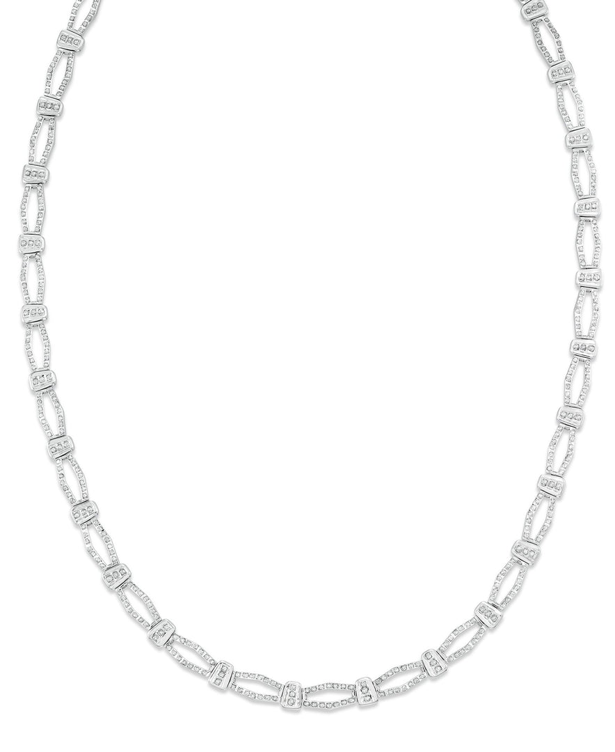 Platinum over Sterling Silver_Diamond Fascination® Diamond Accent Sterling Silver Marquise Link Necklace - iHeart Jewels_I_Heart_2