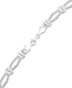 Load image into Gallery viewer, Platinum over Sterling Silver_Diamond Fascination® Diamond Accent Sterling Silver Marquise Link Necklace - iHeart Jewels_I_Heart_2