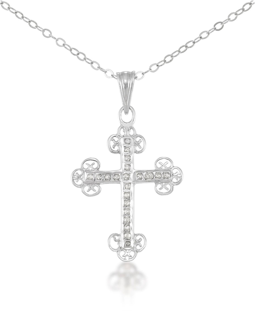 Platinum over Sterling Silver_Diamond Fascination® Diamond Accent Sterling Silver Ornate Cross Pendant - iHeart Jewels_I_Heart_2