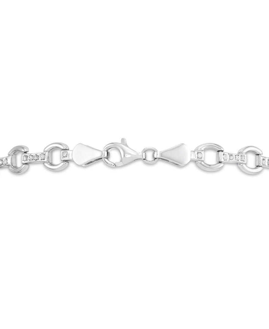 Platinum over Sterling Silver_Diamond Fascination® Diamond Accent Sterling Silver Oval Link Bracelet - iHeart Jewels_I_Heart_2