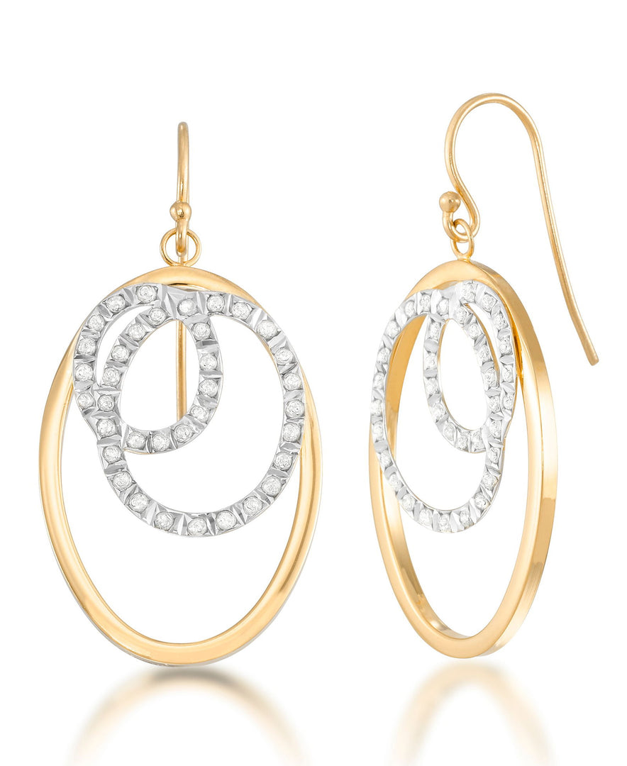 18K Yellow Gold over Sterling Silver_Diamond Fascination® Diamond Accent Sterling Silver Oval Swirl Dangle Earrings - iHeart Jewels_I_Heart_1