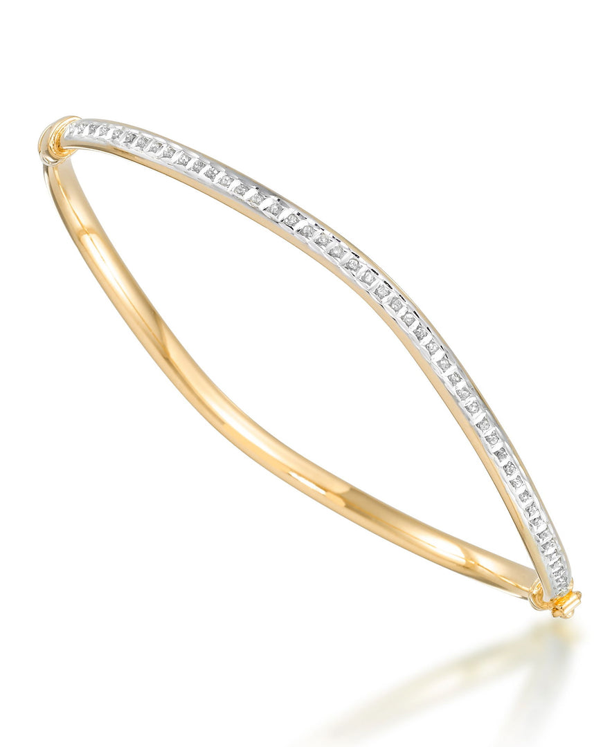 18K Yellow Gold over Sterling Silver_Diamond Fascination® Diamond Accent Sterling Silver Wave Bangle Set - iHeart Jewels_I_Heart_1