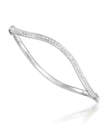 Load image into Gallery viewer, Platinum over Sterling Silver_Diamond Fascination® Diamond Accent Sterling Silver Wave Bangle Set - iHeart Jewels_I_Heart_2