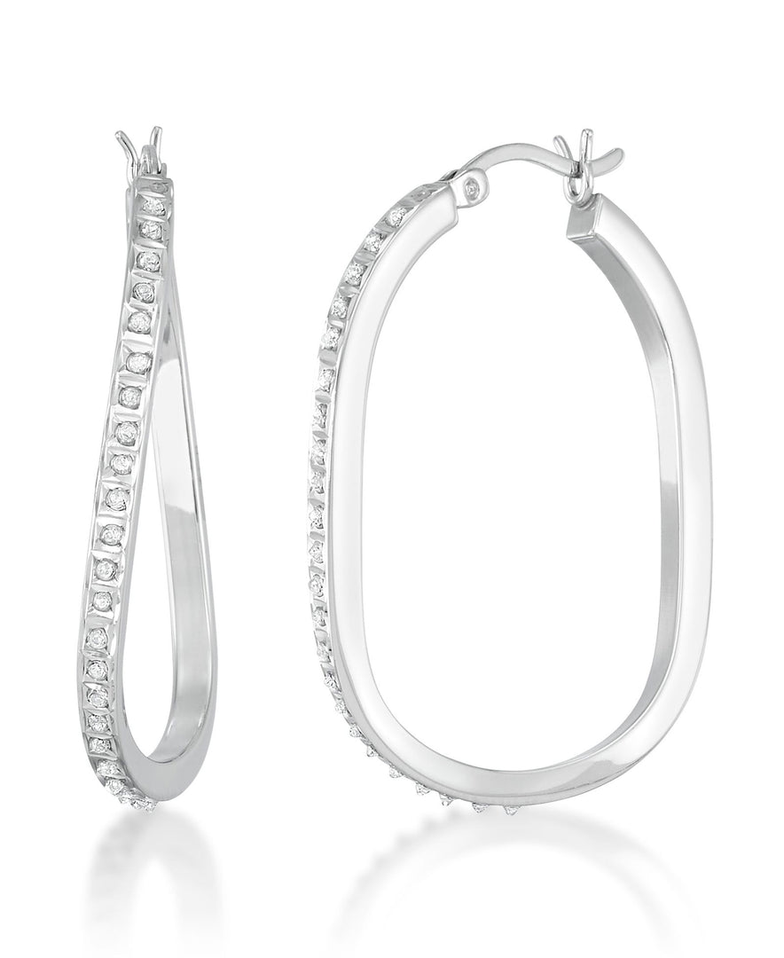 Platinum over Sterling Silver_Diamond Fascination® Diamond Accent Sterling Silver Wave Hoop Earrings - iHeart Jewels_I_Heart_2