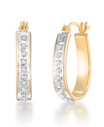 Load image into Gallery viewer, 18K Yellow Gold over Sterling Silver_Diamond Fascination® Diamond Accent Sterling Silver Wide Pear Shape Hoop Earrings - iHeart Jewels_I_Heart_1