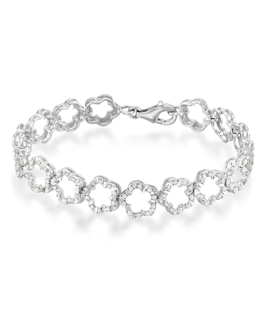 platinum-over-sterling silver_Diamond Fascination® Diamond Accent in Platinum over Sterling Silver Multi Flower Bracelet_I_Heart_1