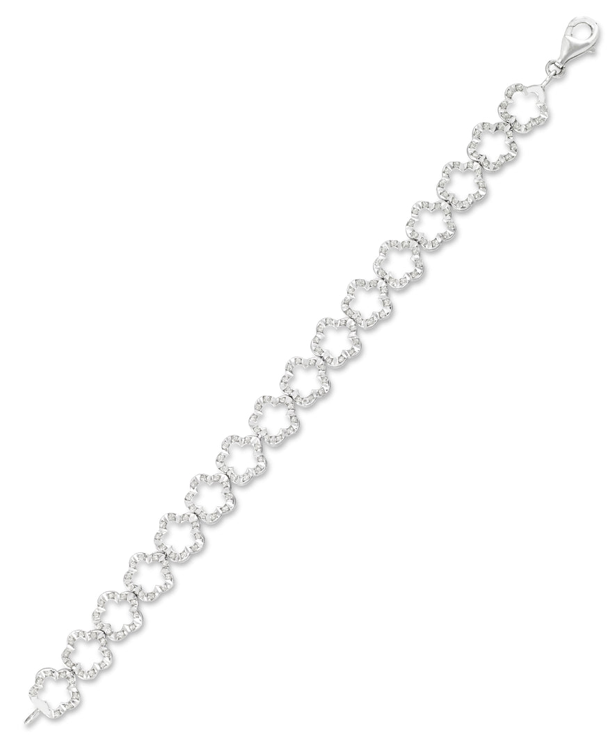 platinum-over-sterling silver_Diamond Fascination® Diamond Accent in Platinum over Sterling Silver Multi Flower Bracelet_I_Heart_1