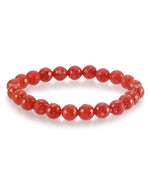 Load image into Gallery viewer, Dyed Red Agate_Dyed Red Agate Beaded Stretch Bracelet_I_Heart_1