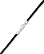 Load image into Gallery viewer, 14K Yellow Gold over Sterling Silver_Enamel Leopard Slide with Diamond Accent Collar on Black Rubber Cord_I_Heart_1