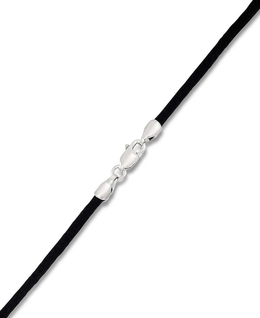 14K Yellow Gold over Sterling Silver_Enamel Panther Slide with Diamond Accent Collar on Black Rubber Cord_I_Heart_1