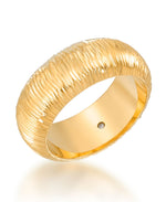 Load image into Gallery viewer, Yellow Gold_Gold Luxe® 14K Yellow Gold Diamond Cut Bold Band Ring. Dent Resistant, Infused with Nano Diamond Resin Core® - iHeart Jewels_I_Heart_1