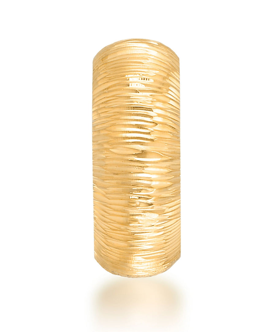 Yellow Gold_Gold Luxe® 14K Yellow Gold Diamond Cut Bold Band Ring. Dent Resistant, Infused with Nano Diamond Resin Core® - iHeart Jewels_I_Heart_1