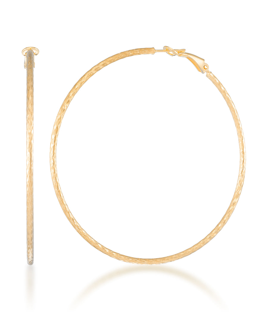 18K Yellow Gold over Sterling Silver Extra Large Thin Twist Hoop Earrings with Omega Back, Made in Italy_I_Heart_1