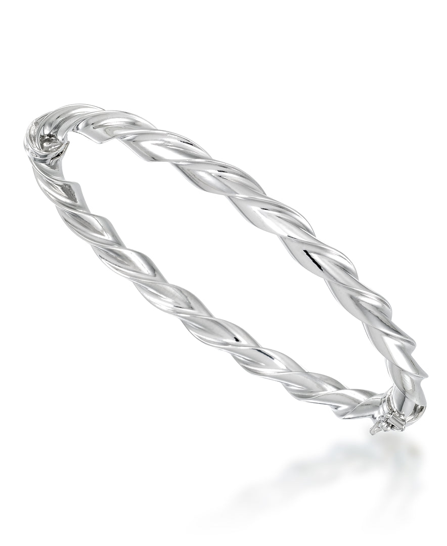 Platinum over Sterling Silver_Fancy Twist Bangle Bracelet_I_Heart_1