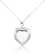 Load image into Gallery viewer, Platinum over Sterling Silver_Four in One Heart Locket, 18"_I_Heart_1
