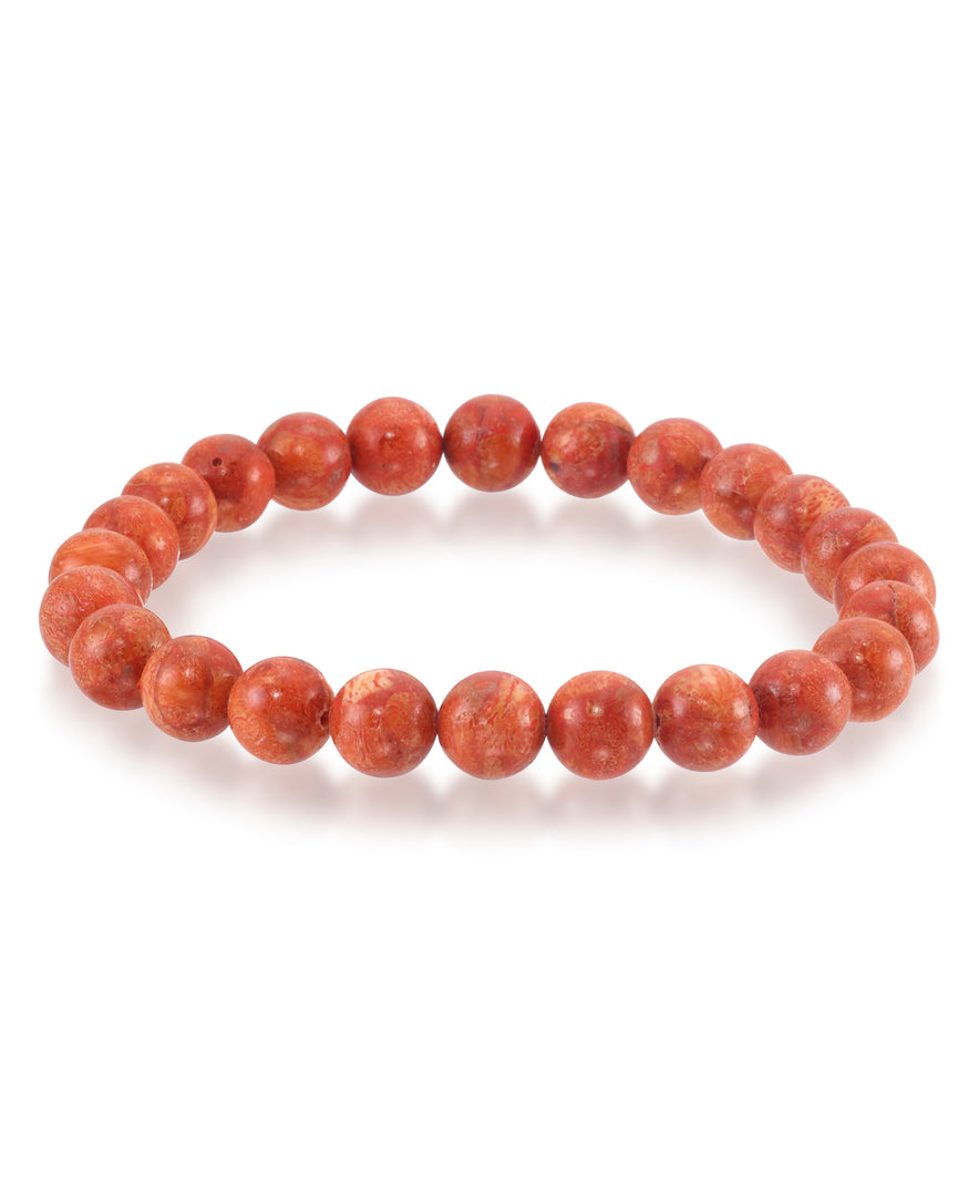 Genuine Red Agate_Genuine Red Agate Beaded Stretch Bracelet_I_Heart_1