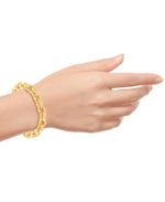 Load image into Gallery viewer, Yellow Gold_Gold Luxe® 14K Yellow Gold Domed Rolo Bracelet. Dent Resistant, Infused with Nano Diamond Resin Core®. Average Wrist Size - iHeart Jewels_I_Heart_1