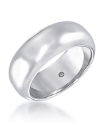 Load image into Gallery viewer, White Gold_Gold Luxe® 14K Gold High Polished Bold Domed Band Ring Dent Resistant, Infused with Nano Diamond Resin Core®_I_Heart_1