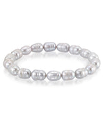Load image into Gallery viewer, Grey Cultured Freshwater Pearls_Grey Cultured Freshwater Pearl Stretch Bracelet_I_Heart_1