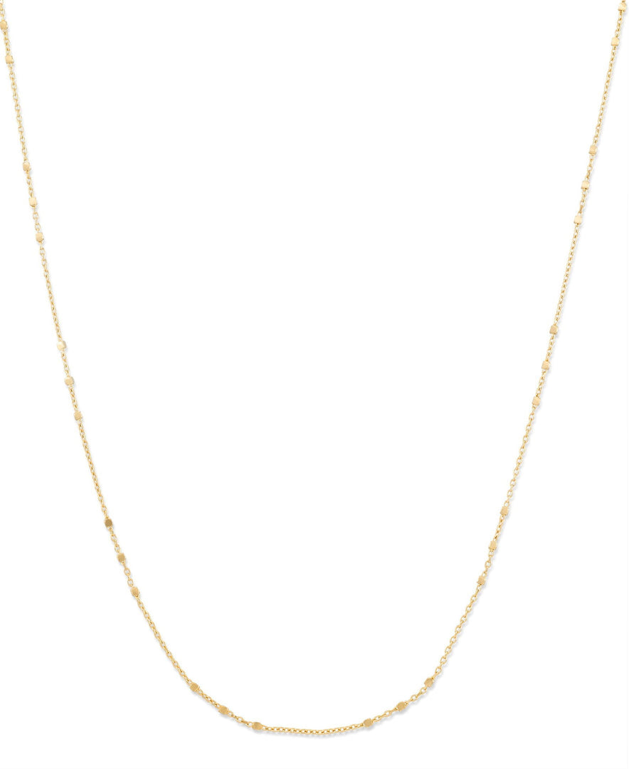 Yellow Gold_14K Gold Diamond Cut Bead Chain Made in Italy_I_Heart_1