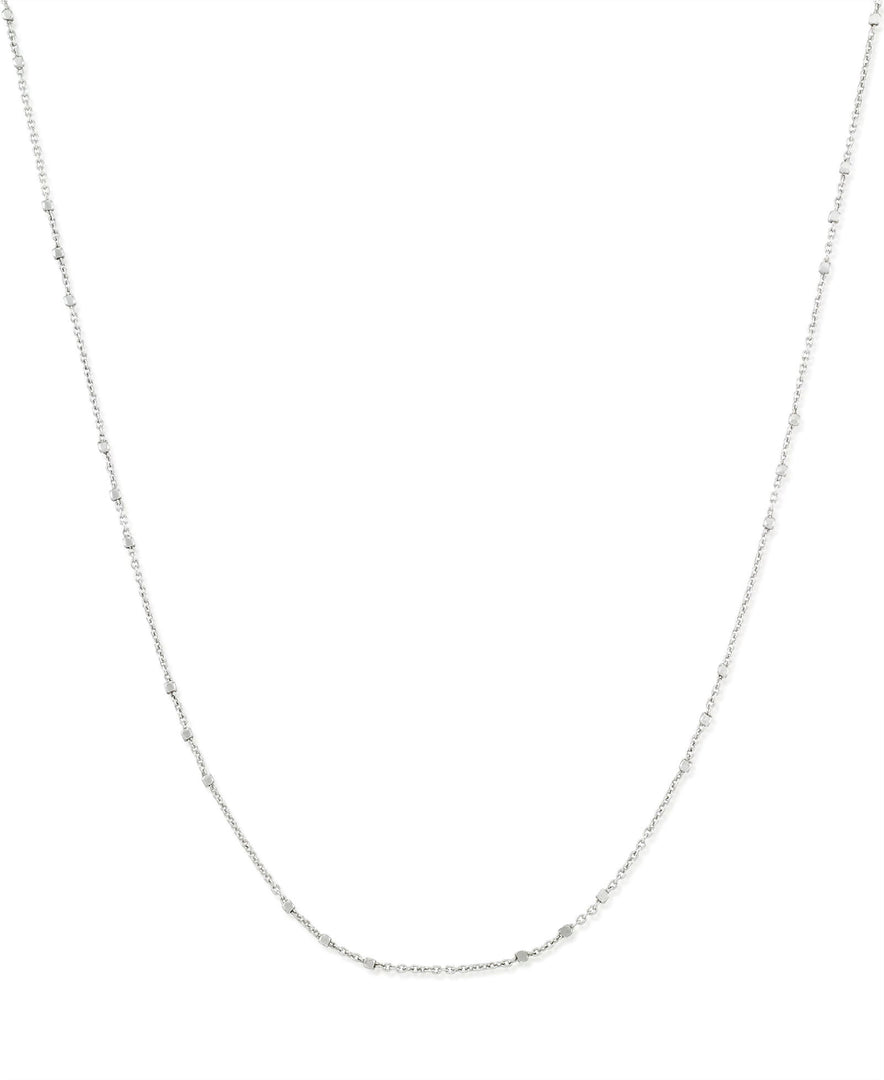 White Gold_14K Gold Diamond Cut Bead Chain Made in Italy_I_Heart_2
