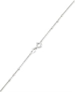 Load image into Gallery viewer, White Gold_14K Gold Diamond Cut Bead Chain Made in Italy_I_Heart_2