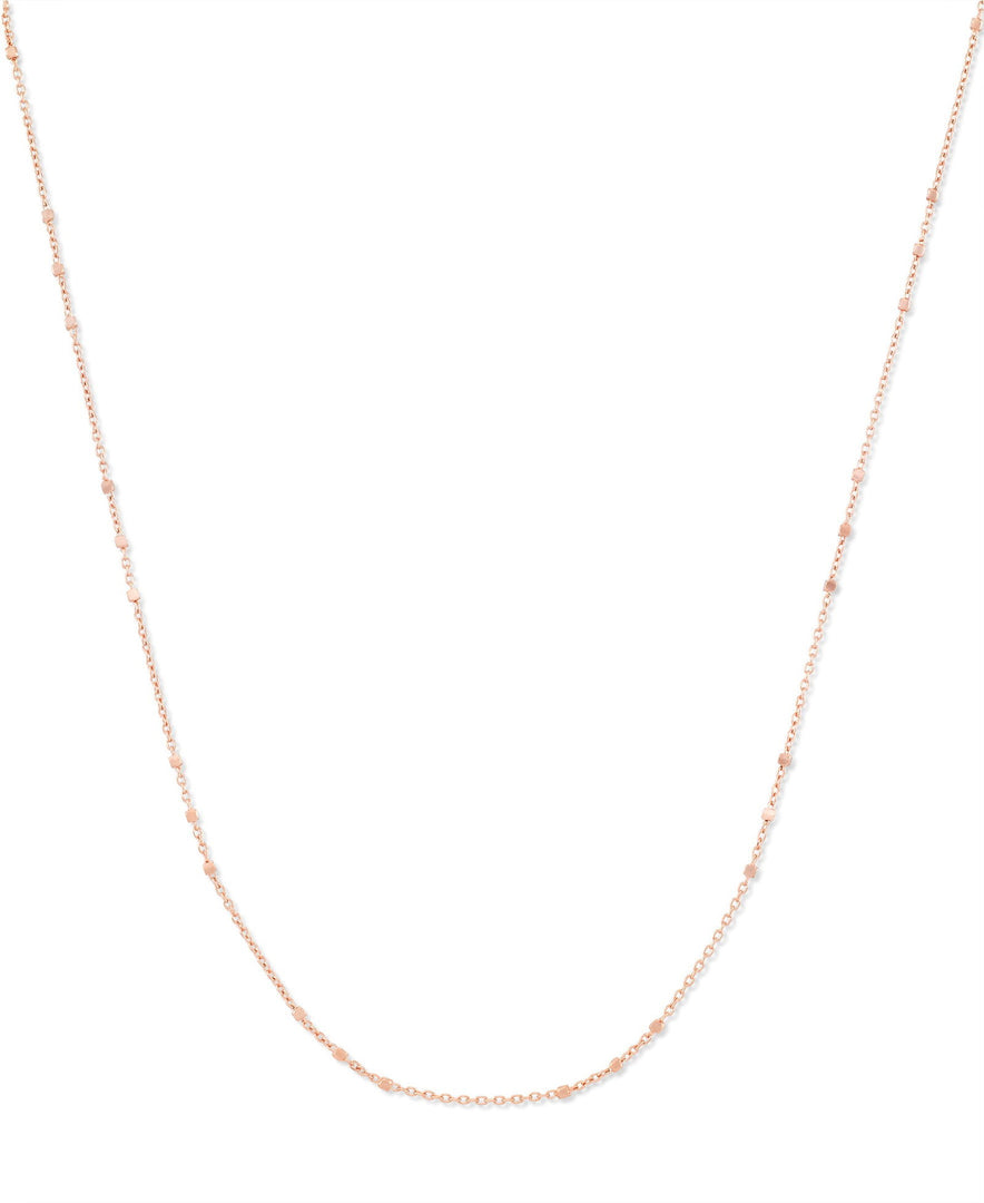 Rose Gold_14K Gold Diamond Cut Bead Chain Made in Italy_I_Heart_3