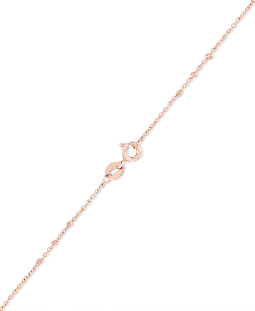 Rose Gold_14K Gold Diamond Cut Bead Chain Made in Italy_I_Heart_3