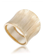 Load image into Gallery viewer, Yellow Gold_14K Gold Diamond Cut Wide Cigar Band Ring, Made in Italy_I_Heart_1