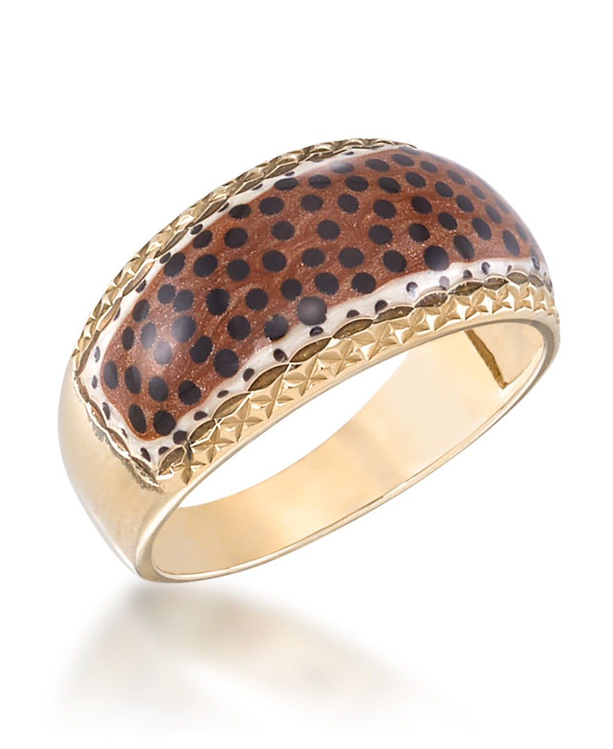 14K Yellow Gold over Sterling Silver_Leopard Enamel Dome Ring_I_Heart_1