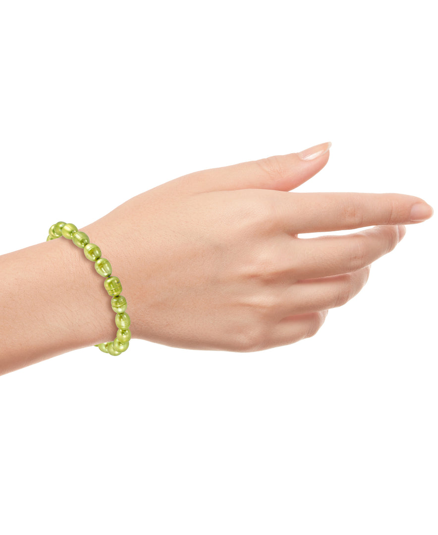 Lime Green Died Freshwater Pearls_Lime Green Dyed Cultured Fresh Water Pearl Stretch Bracelet_I_Heart_1
