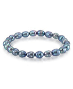 Load image into Gallery viewer, Peacock Cultured Freshwather Pearls_Peacock Cultured Freshwater Pearl Stretch Bracelet_I_Heart_1