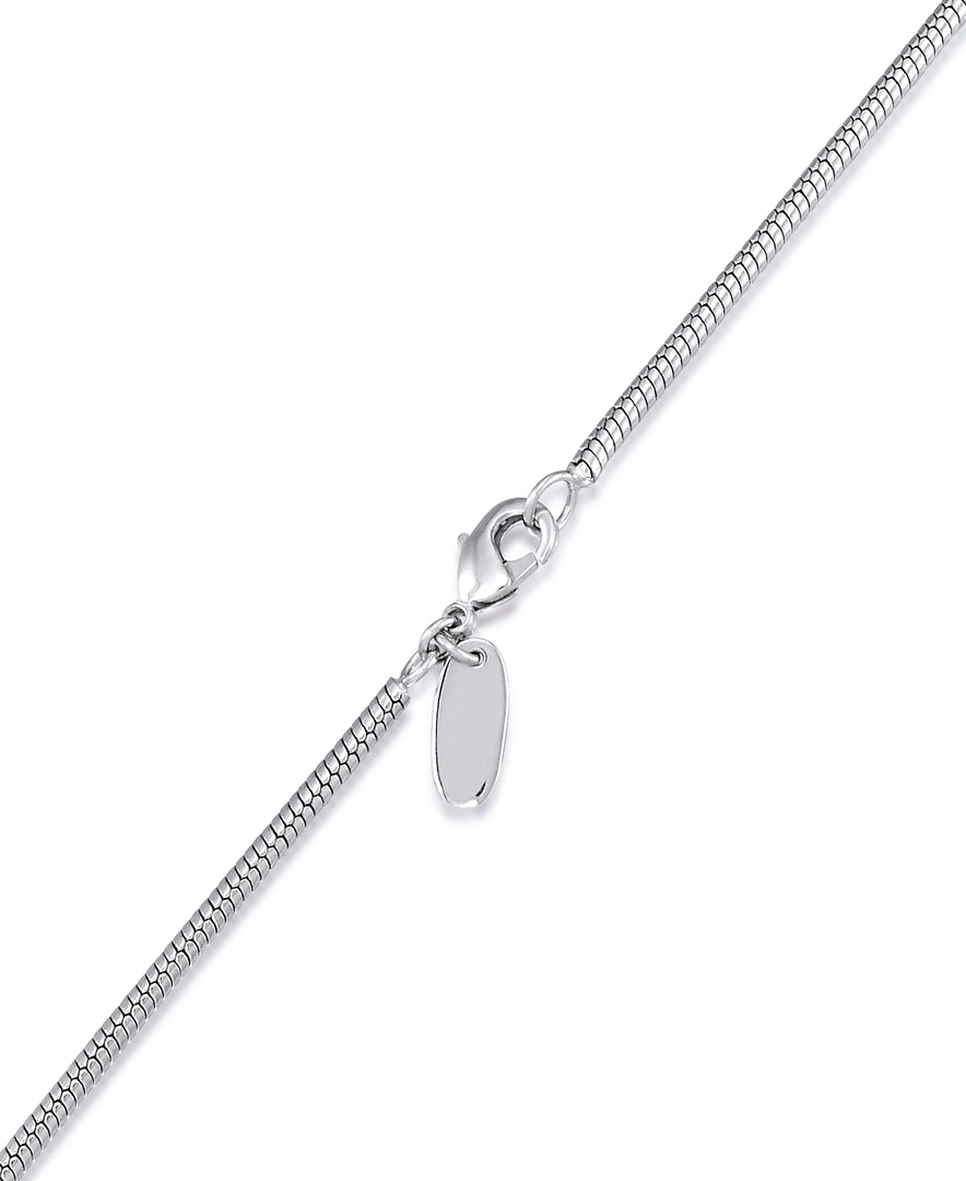 Platinum Tone Platinum Tone_1/6 CT. T.W. Simulated Diamond Organic Tripple Oval Pendant , 18" Chain_I_Heart_2