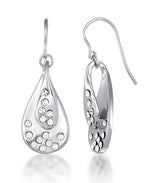 Load image into Gallery viewer, Platinum Tone_1/8 CT. T.W. Simulated Diamond Cascading Teardrop Dangle Earrings_I_Heart_2
