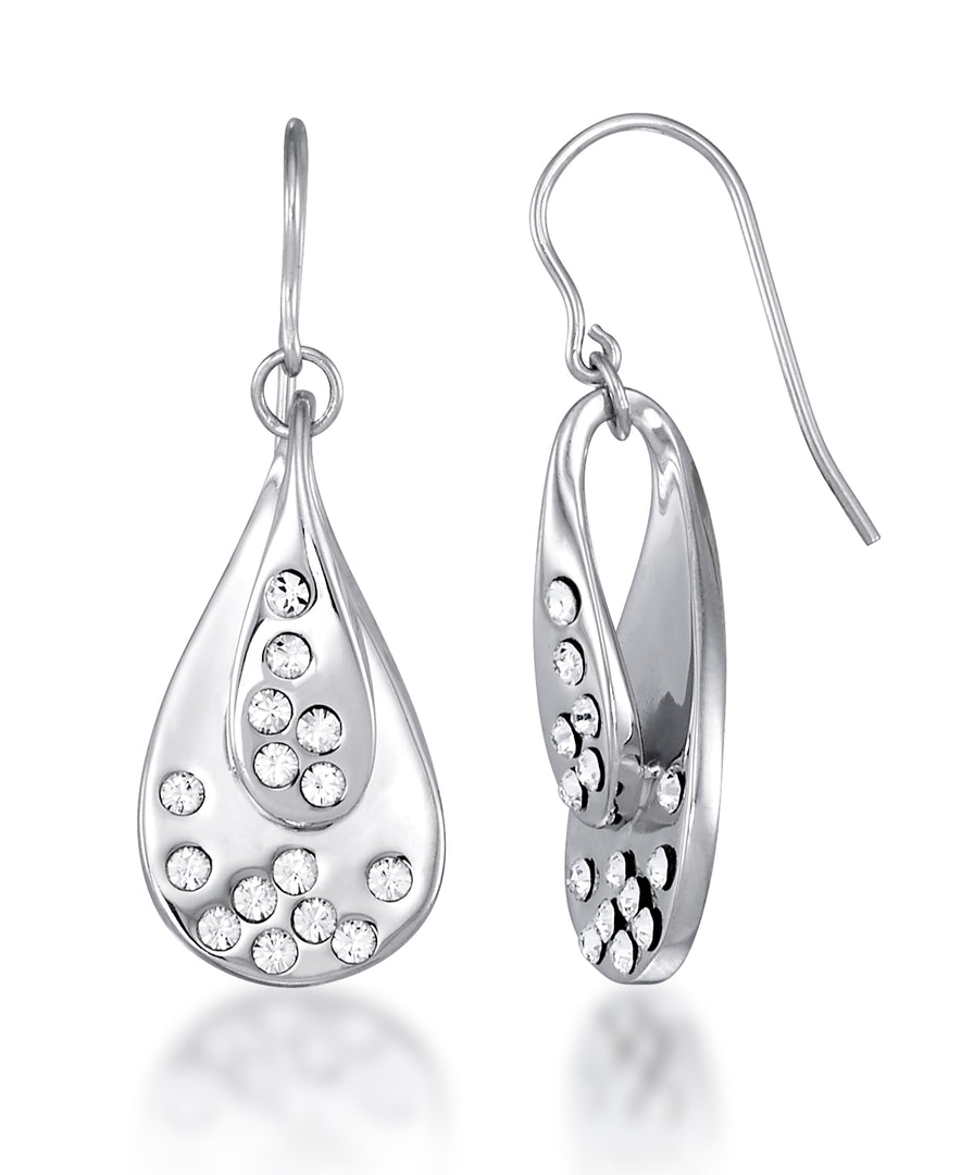 Platinum Tone_1/8 CT. T.W. Simulated Diamond Cascading Teardrop Dangle Earrings_I_Heart_2