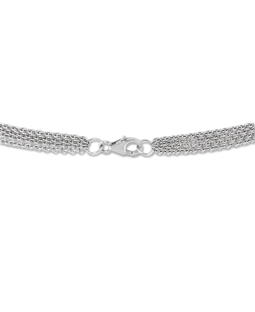 Platinum over Sterling SIlver_The Moon and Stars Layered  Necklace_I_Heart_1