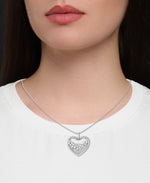 Load image into Gallery viewer, Platinum over Sterling Silver_4 1/4 CT. T.W. Simulated Diamond Radiant Heart Pendant in Platinum over Sterling Silver, 18"_I_Heart_2