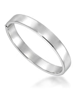 Load image into Gallery viewer, Platinum over Sterling Silver_Bold Wide Bangle Bracelet_I_Heart_1