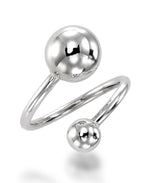 Load image into Gallery viewer, Platinum over Sterling Silver High Polished Bypass Wrap Around Ring, Size 6, Made in Italy_I_Heart_2