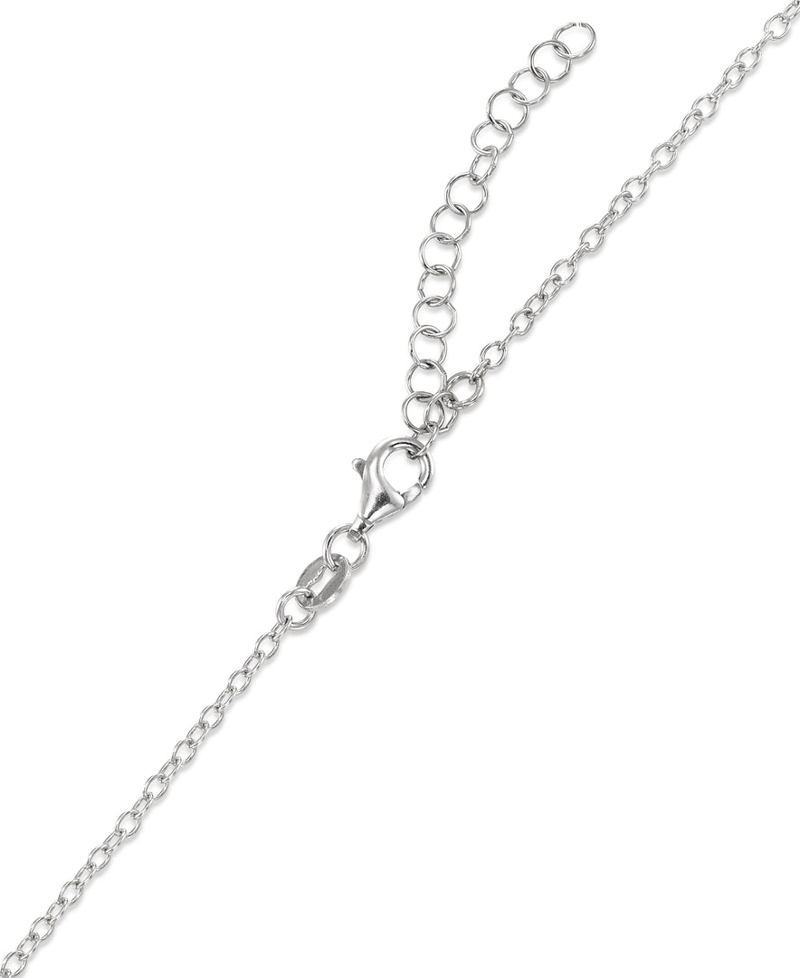 Platinum over Sterling Silver Mariner Link Bib Necklace, 16" plus 2" Extender, Made in Italy_I_Heart_1