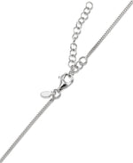 Load image into Gallery viewer, Platinum over Sterling Silver Petite Puffy Heart on Baby Curb Chain, 16" plus 2" Extender, Made in Italy_I_Heart_2