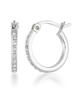 Load image into Gallery viewer, Platinum over Sterling Silver _Diamond Fascination® Diamond Accent in Sterling Silver 3 Piece Hoop Earring Set_I_Heart_2