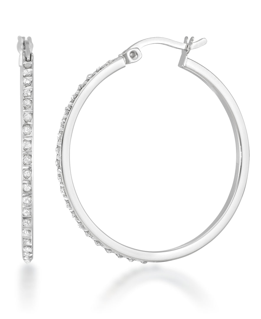 Platinum over Sterling Silver _Diamond Fascination® Diamond Accent in Sterling Silver 3 Piece Hoop Earring Set_I_Heart_2